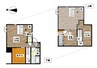 ADC高島Mei 1LDKの間取り