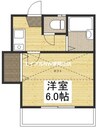 Hi m竹田 1Kの間取り