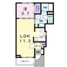 ジュネス 1LDKの間取り