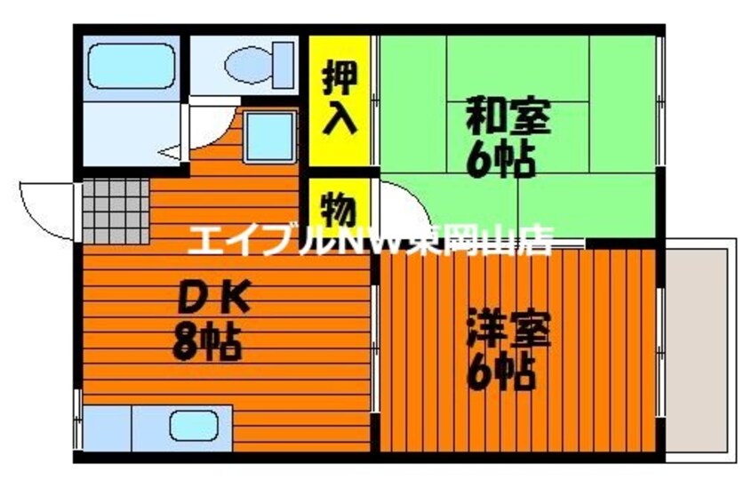 間取図 コーポ長船A