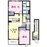 エアリーヴィラ 2LDKの間取り