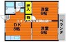 コーポ瀬戸 2DKの間取り