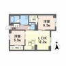 ラ・パルテール旭川　　11番館 2LDKの間取り