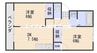 コーポ烏城Ａ 2DKの間取り
