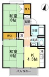 セジュール今在家 1LDKの間取り