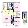 クレストール昴Ｃ 3LDKの間取り