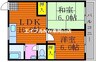 竹野マンション 2LDKの間取り