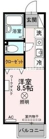 サンハイツＡＳＡ　 1Rの間取り