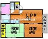 キャトルセゾン　Ｅ棟 2LDKの間取り