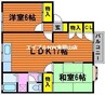 メゾン・ヴェルデＡ 2LDKの間取り