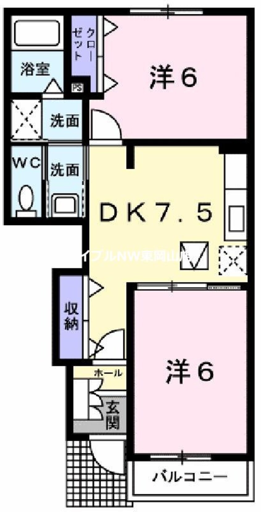 間取図 Ｈ’ｓスクエア　ＫｉｆｕｎｅＡ