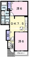 Ｈ’ｓスクエア　ＫｉｆｕｎｅＡ 2DKの間取り