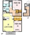 フローラ　リエ 2LDKの間取り