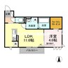 パレンティーア 1LDKの間取り