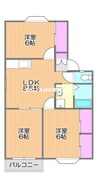 アーバンハイツ松新ⅡＡ 3DKの間取り