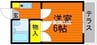CASA Moderato 1Kの間取り
