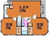 ルグラン関　Ｂ棟 2LDKの間取り