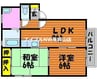 キャトルセゾン　D棟 2LDKの間取り