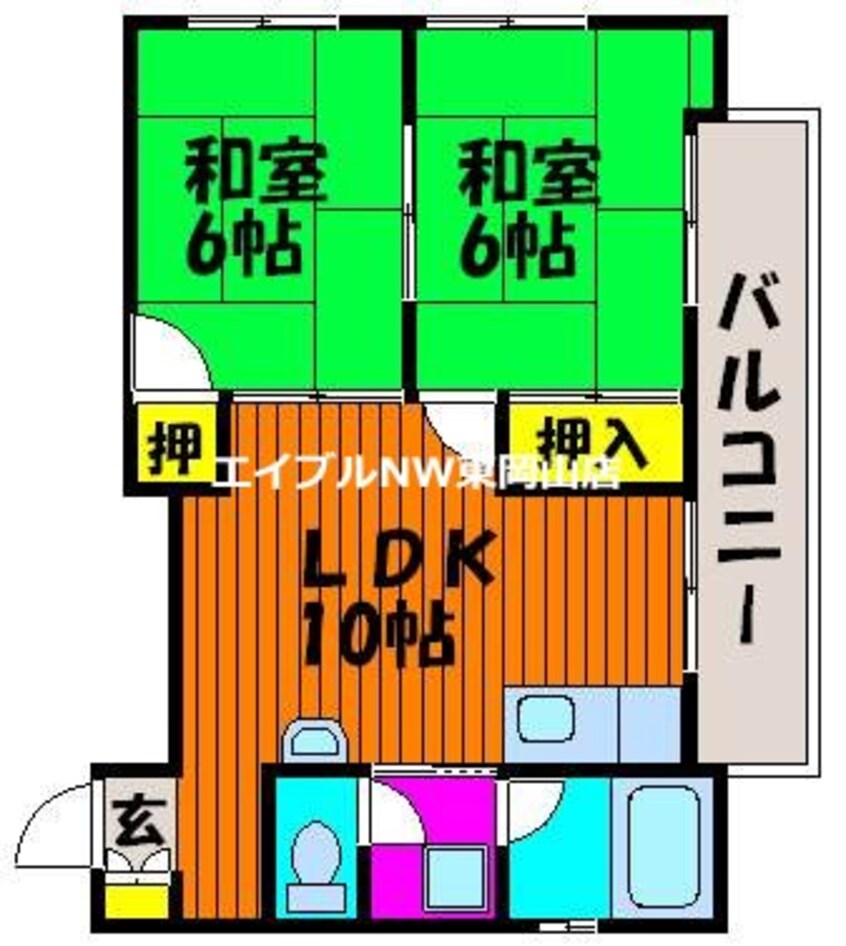 間取図 コーポ中納言B