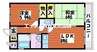 VILLA FRESCA 2LDKの間取り
