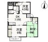 シティクレスト　Ｄ 3DKの間取り
