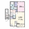ウィステリア・メドウ 1LDKの間取り