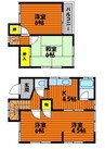 藤井戸建て 4DKの間取り