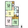 コーポラス雄町 2LDKの間取り