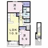 コンフォータス 2LDKの間取り