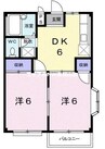 エルディム内田Ａ 2DKの間取り