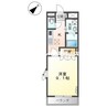 クレシア 1Kの間取り