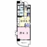 サンフォレスタ上道 1DKの間取り