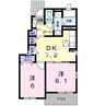 サンリット 2DKの間取り