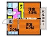 駅前ハイツⅠ 2Kの間取り