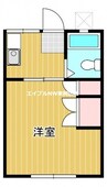 安田コーポ　Ⅱ棟 1Kの間取り