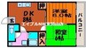 岸本マンション 2DKの間取り