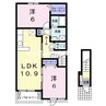 フルハウス和Ⅱ 2LDKの間取り