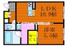 フィオーレ 1LDKの間取り