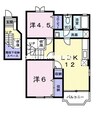 シェル　ブール　Ｂ 2LDKの間取り