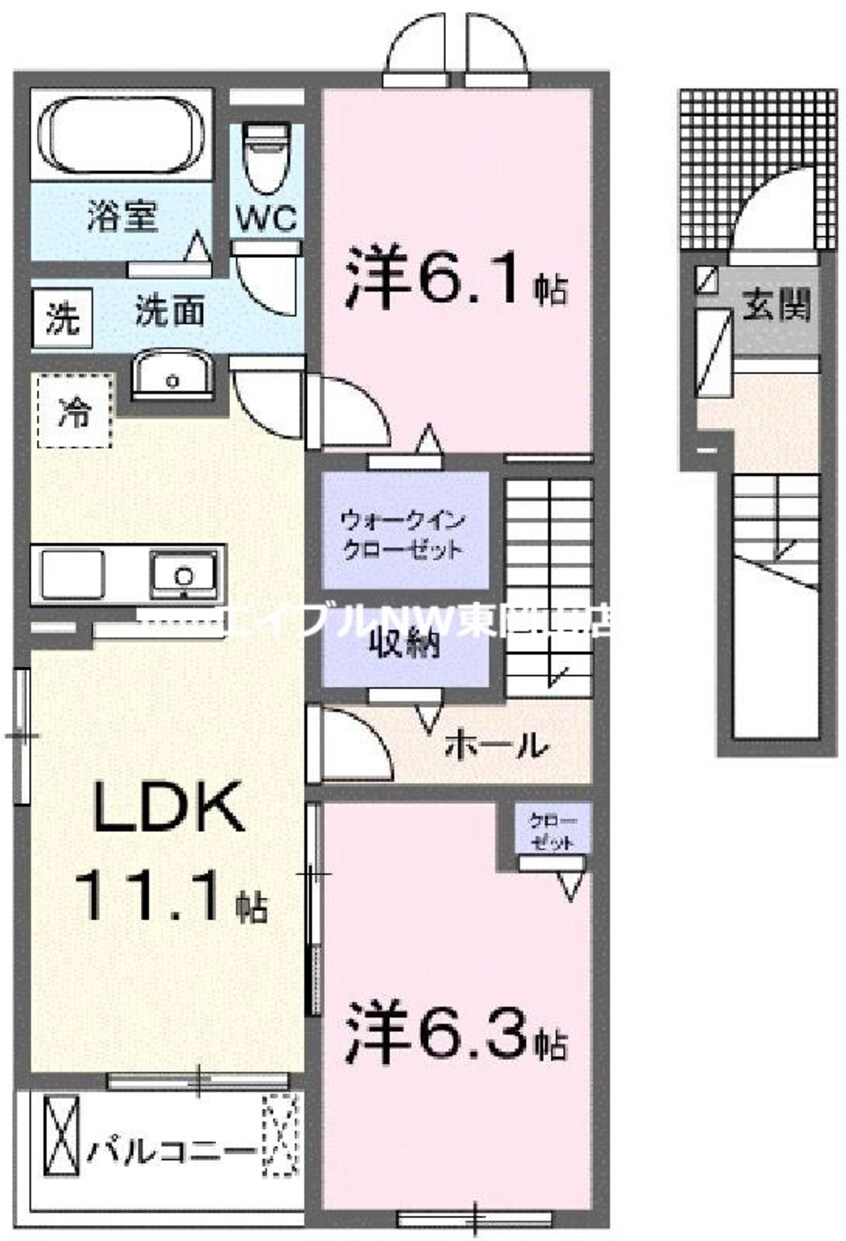 間取図 ハーレー　岡山Ⅲ