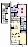 アトリュームＡ 1LDKの間取り