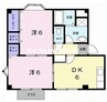 メモリーオキ２３３ 2DKの間取り