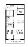 Ａシャンブル 1LDKの間取り