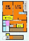 OCTO　Casa　Omachi　Ⅱ　 1LDKの間取り