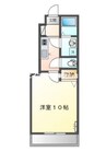 アクエルド 1Kの間取り