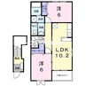 マーガレット 2LDKの間取り