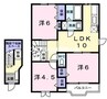 クレストール昴Ｃ 3LDKの間取り