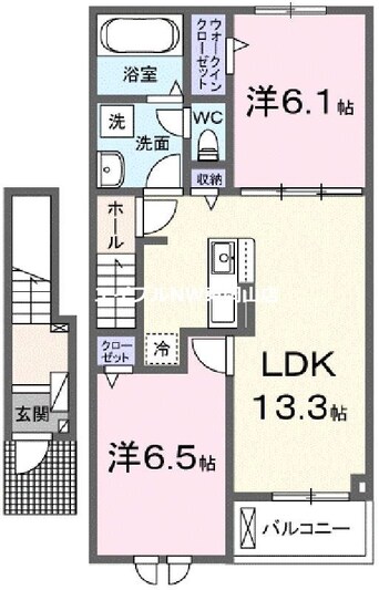 間取図 ハーレー　岡山Ⅱ