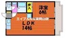 竜ノ口ハイツ 1LDKの間取り