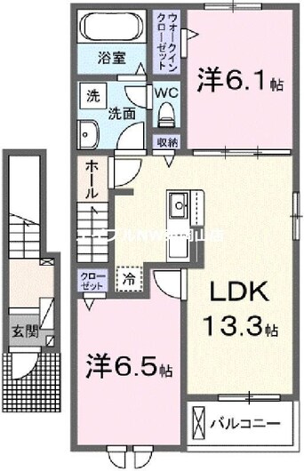 間取図 ハーレー　岡山Ⅰ